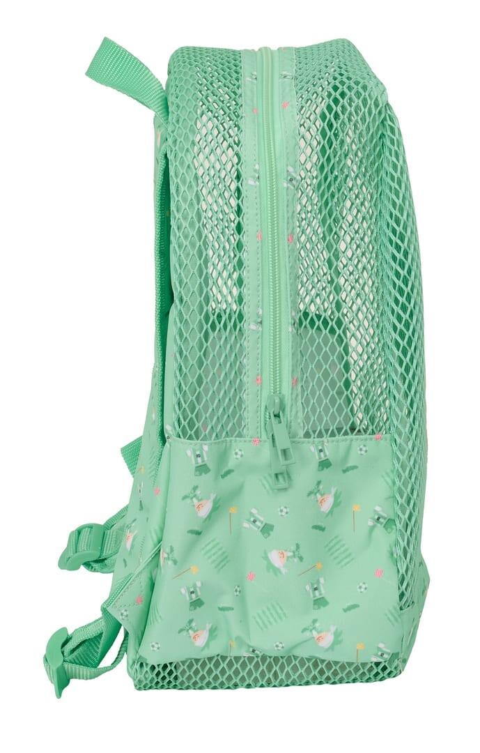 Zaino per bambini Real Betis in rete anti-sabbia con cerniera verde menta 3/3