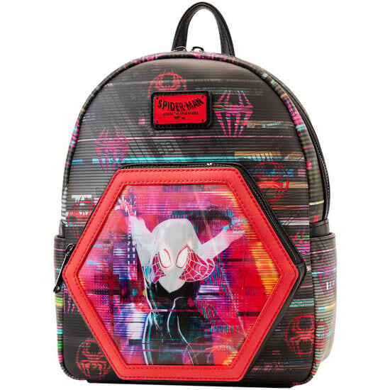 Mochila Lenticuar Adult Spiderman em couro vegano com alças ajustáveis, preta. 2/3