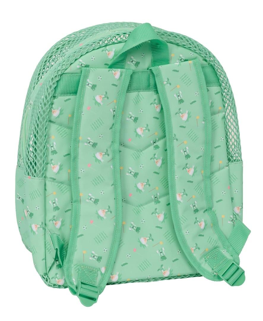 Zaino per bambini Real Betis in rete anti-sabbia con cerniera verde menta 2/3
