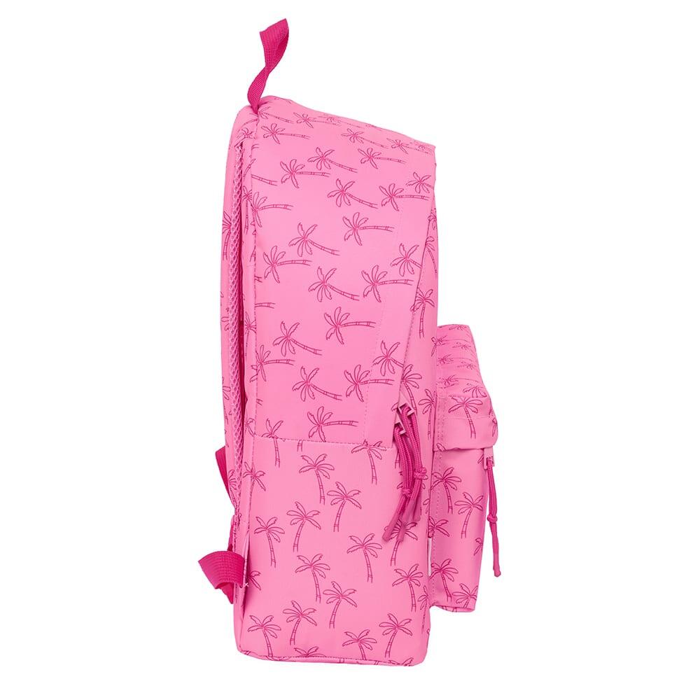 Mochila infantil Stitch Chill com bolso frontal e alças acolchoadas, rosa. 3/3