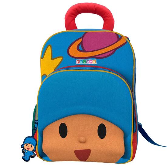 Sac à dos enfant Pocoyo 30 cm avec poignée supérieure rembourrée, multicolore