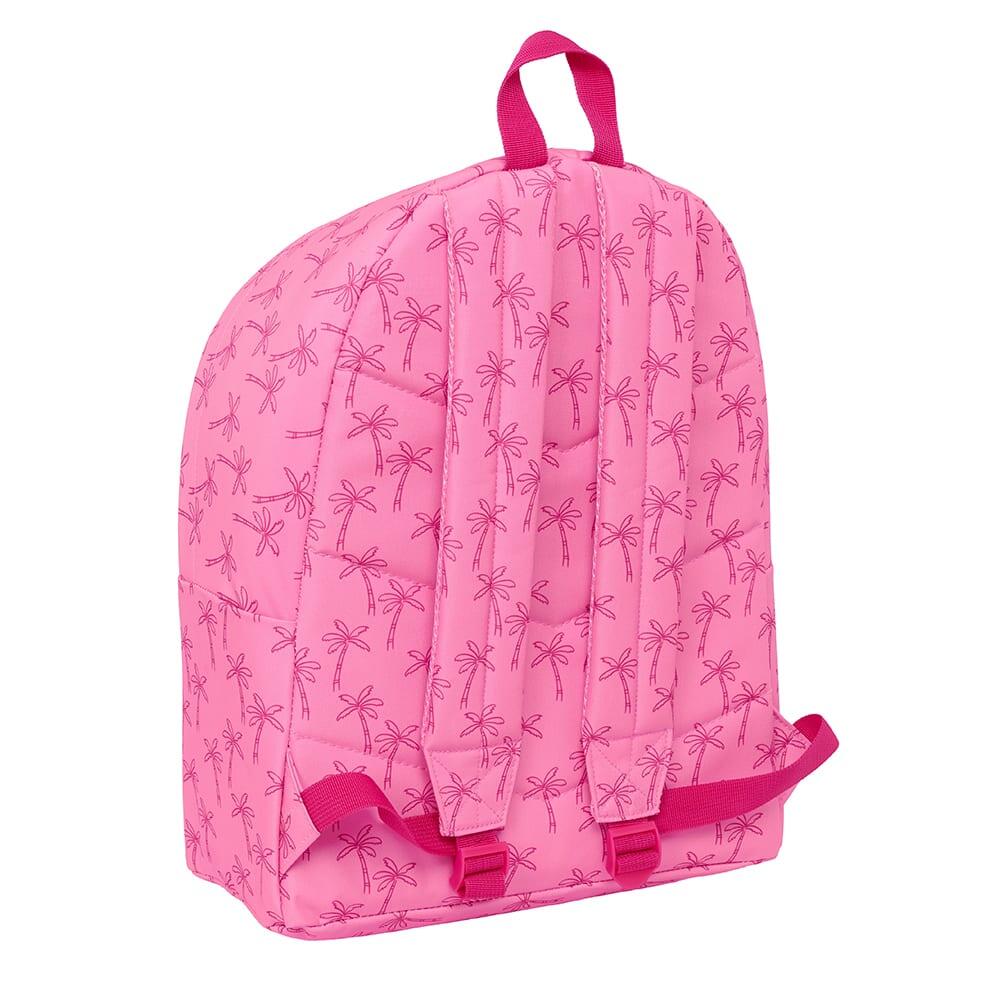 Mochila infantil Stitch Chill com bolso frontal e alças acolchoadas, rosa. 2/3