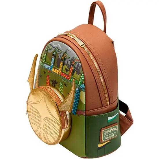 Zaino da adulto Harry Potter Boccino d'Oro con cerniera verde e oro 2/3