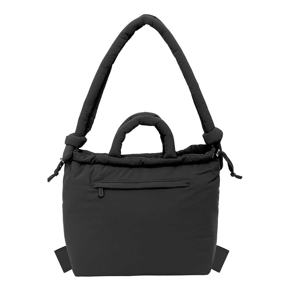 Mochila tipo cápsula acolchoada Moos para adultos com bolso externo - Preta 2/6