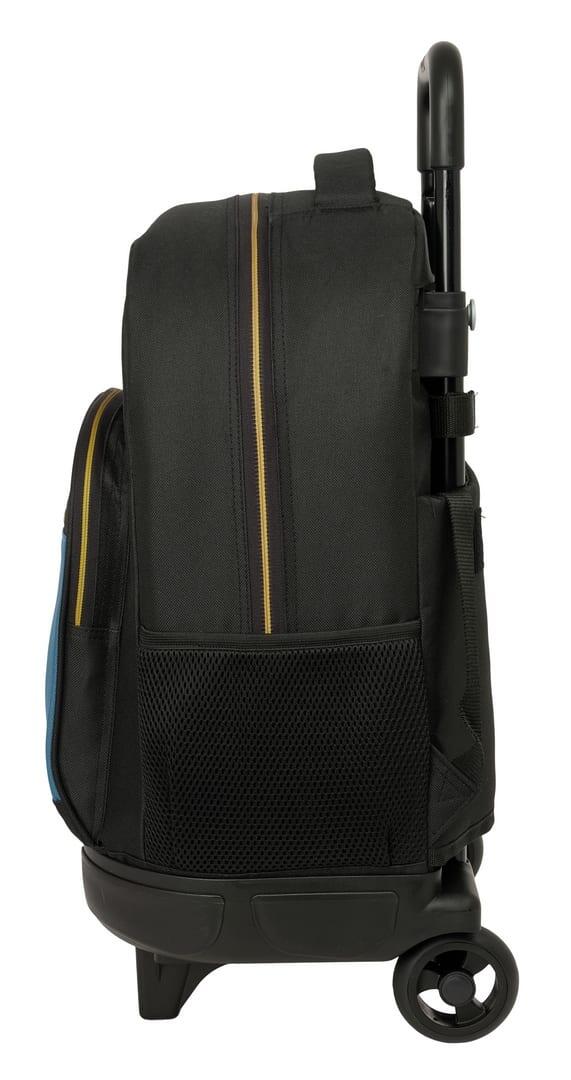 Mochila escolar infantil Munich com rodas removíveis e bolso frontal - Preta 3/3