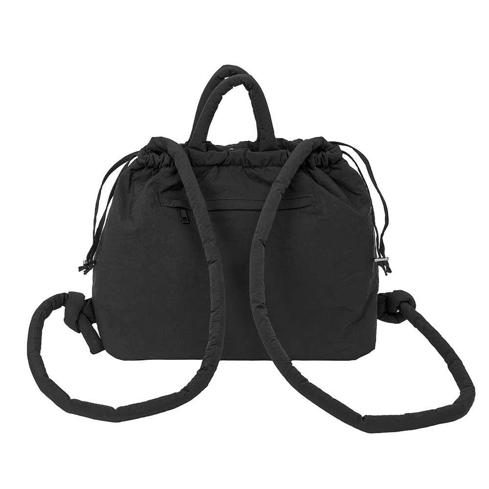 Mochila tipo cápsula acolchoada Moos para adultos com bolso externo - Preta 6/6