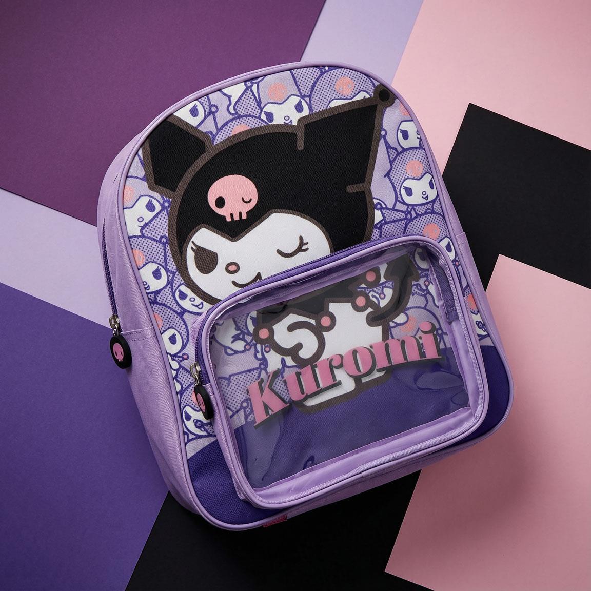 Zaino per bambini Hello Kitty Kuromi in poliestere con tasca frontale, colore 6/6