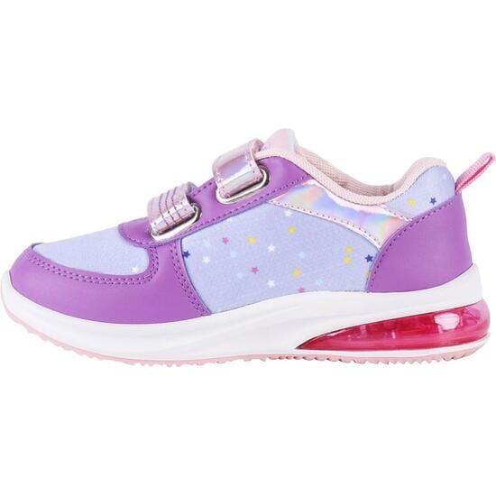 Scarpe da ginnastica con luci bambini Peppa Pig doppio strappo lilla 2/7