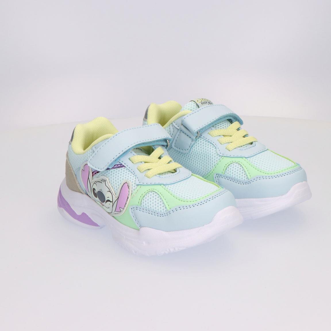 Sapatilhas Infantil Stitch com Velcro e Atacadores Azul Claro 5/7