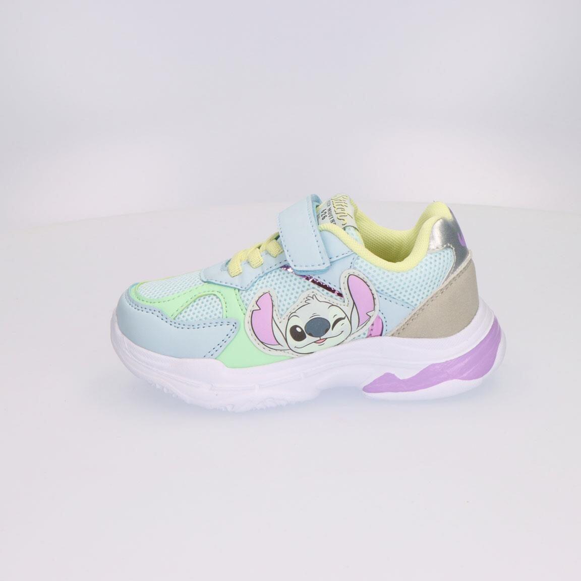 Sapatilhas Infantil Stitch com Velcro e Atacadores Azul Claro 4/7