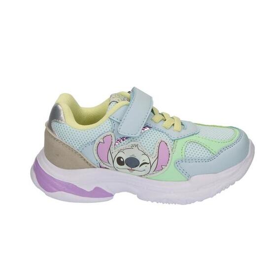 Zapatillas Deportivas con Luces Infantil Stitch con Velcro Azul Claro