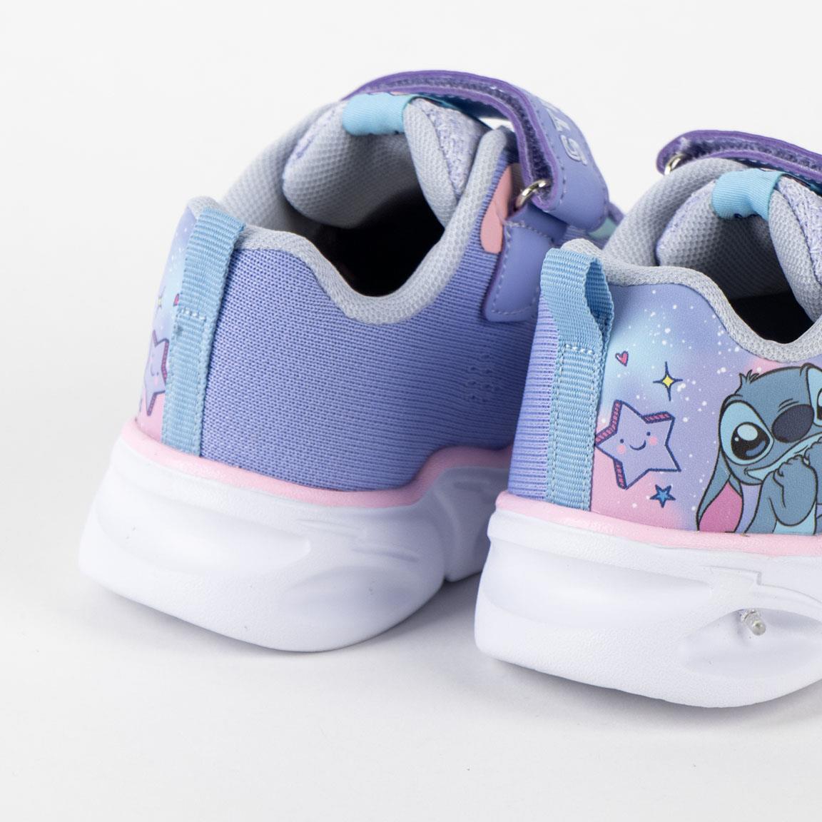 Sapatilhas com luzes criança Stitch com velcro lilás 6/6