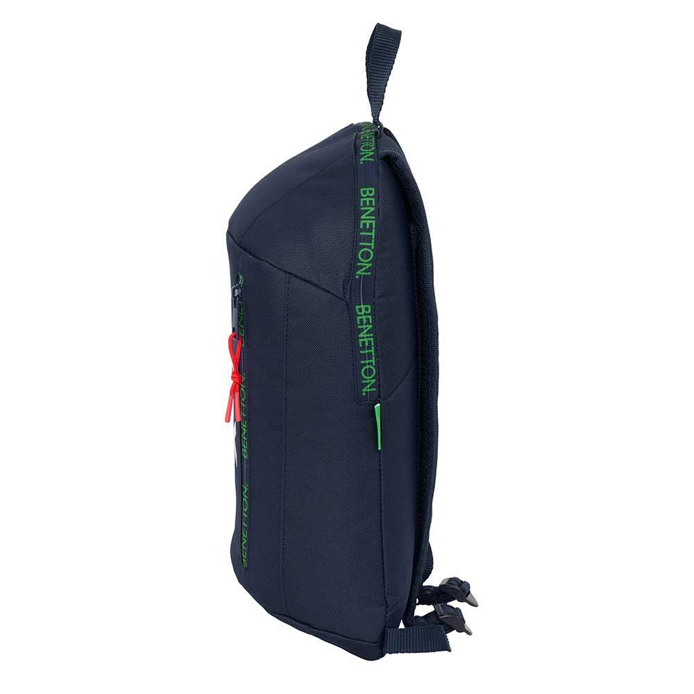 Mochila Benetton Together Mini para Adultos com Bolso Frontal, Azul Marinho 3/3