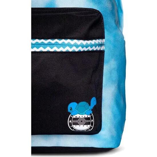 Mochila infantil Pokémon Squirtle em poliéster com bolso frontal - Azul 3/4