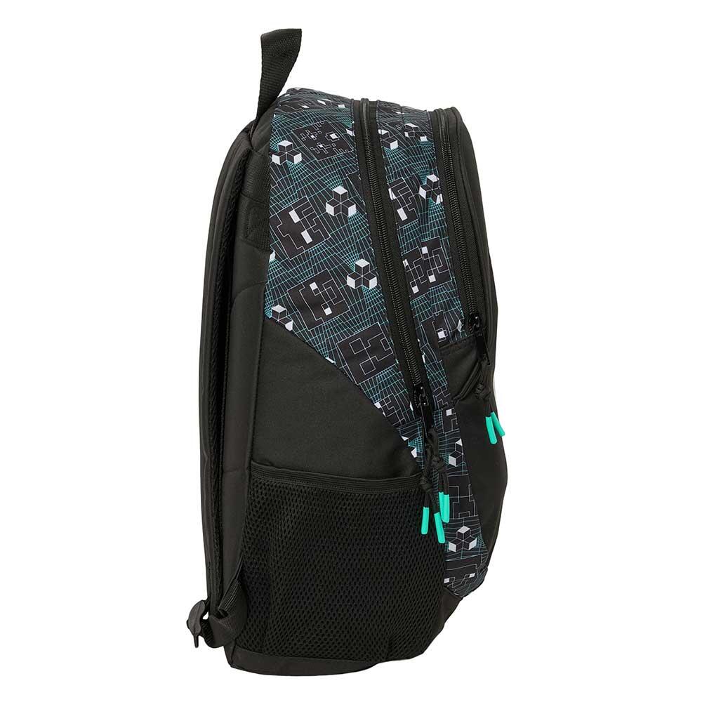 Sac à dos scolaire Minecraft pour enfants, adaptable à un chariot, avec 3/3