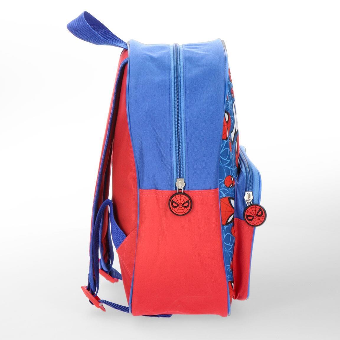 Zaino scolastico per bambini di Spiderman in poliestere con tasca frontale, blu 3/6