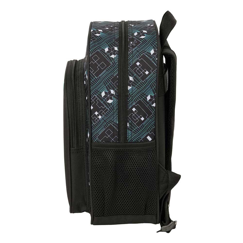 Mochila escolar infantil Minecraft adaptável a carrinhos com bolso frontal 3/3