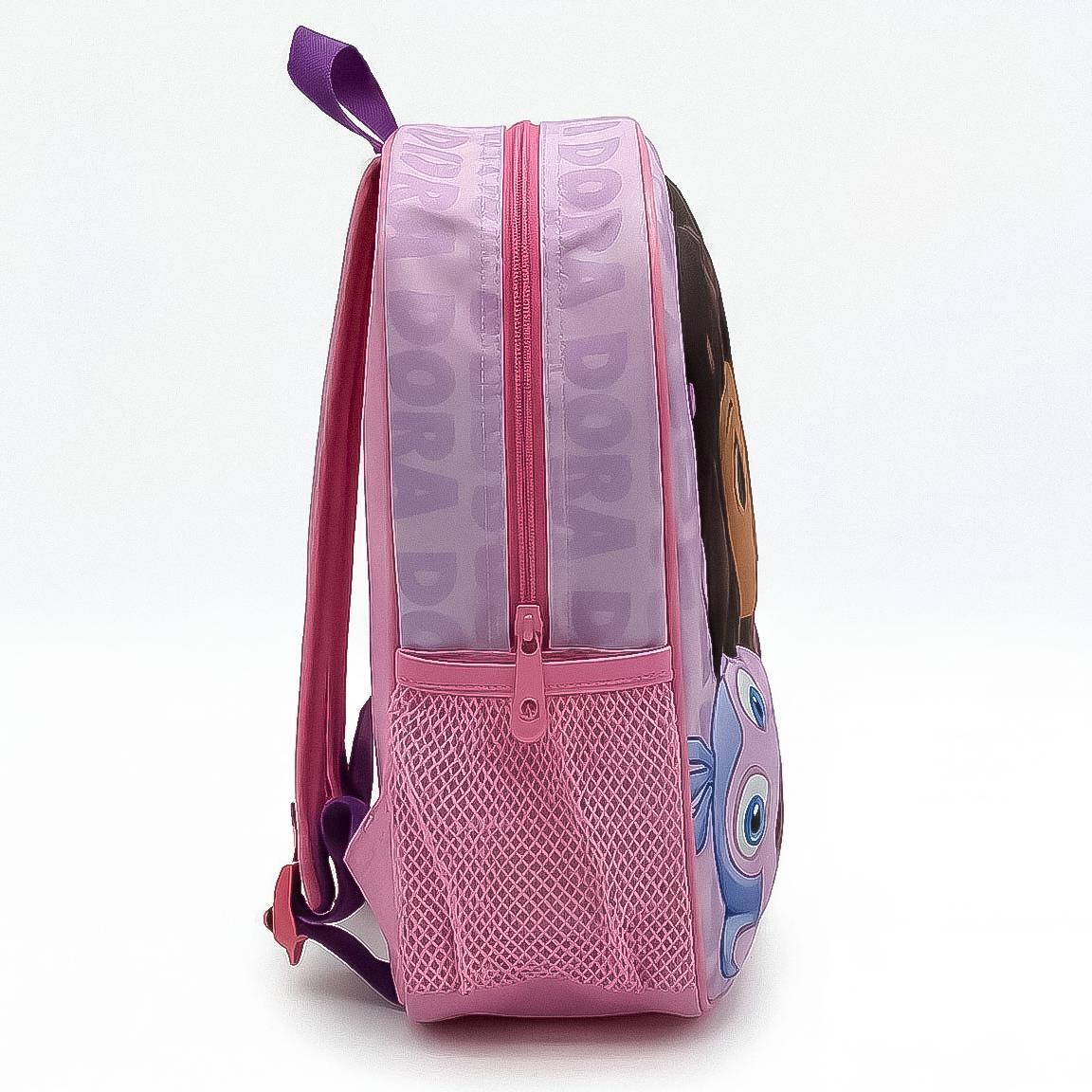 Sac à dos 3D Dora l'exploratrice pour enfants, en polyester résistant, violet 3/6
