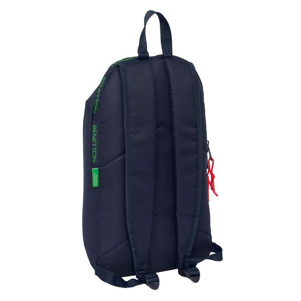 Mochila Benetton Together Mini para Adultos com Bolso Frontal, Azul Marinho 2/3