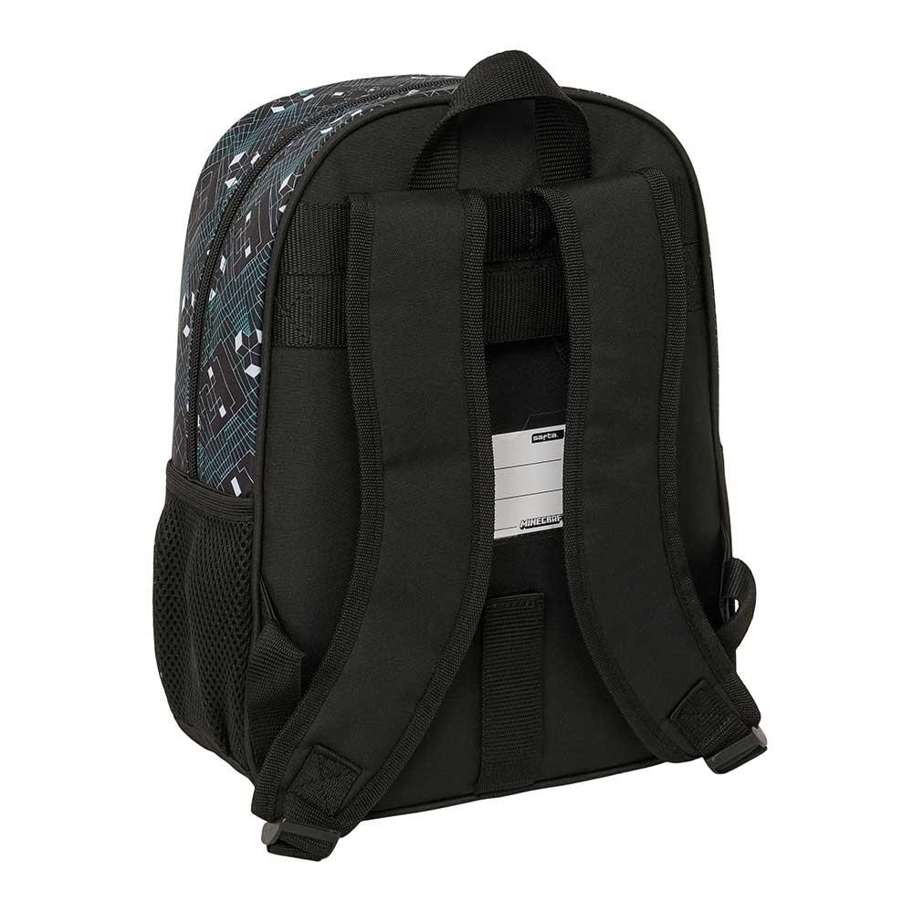 Mochila escolar infantil Minecraft adaptável a carrinhos com bolso frontal 2/3