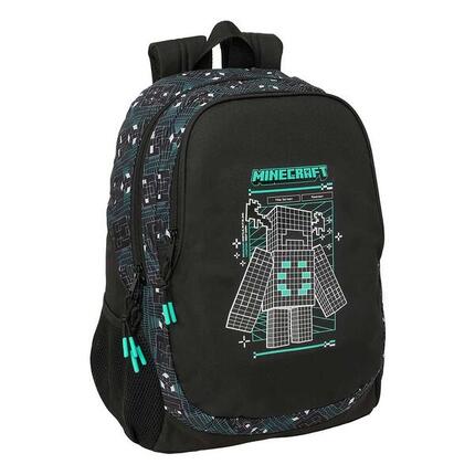 Sac à dos scolaire Minecraft pour enfants avec roulettes et porte-bouteille