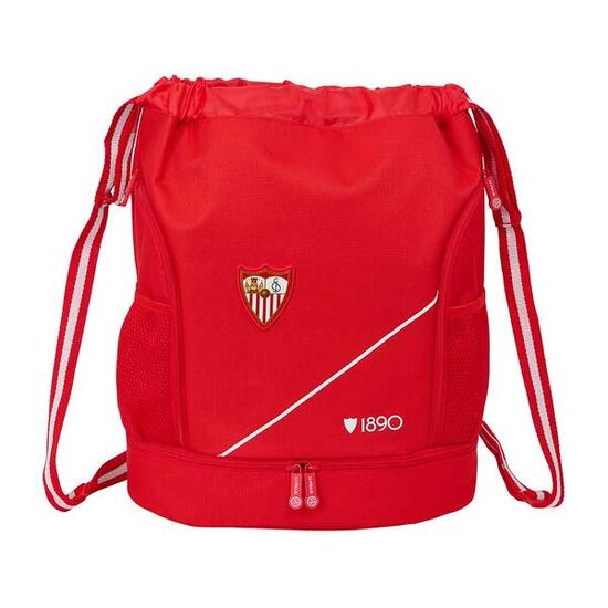 Sac à dos enfant FC Séville avec cordon de serrage, porte-bouteille et fermeture