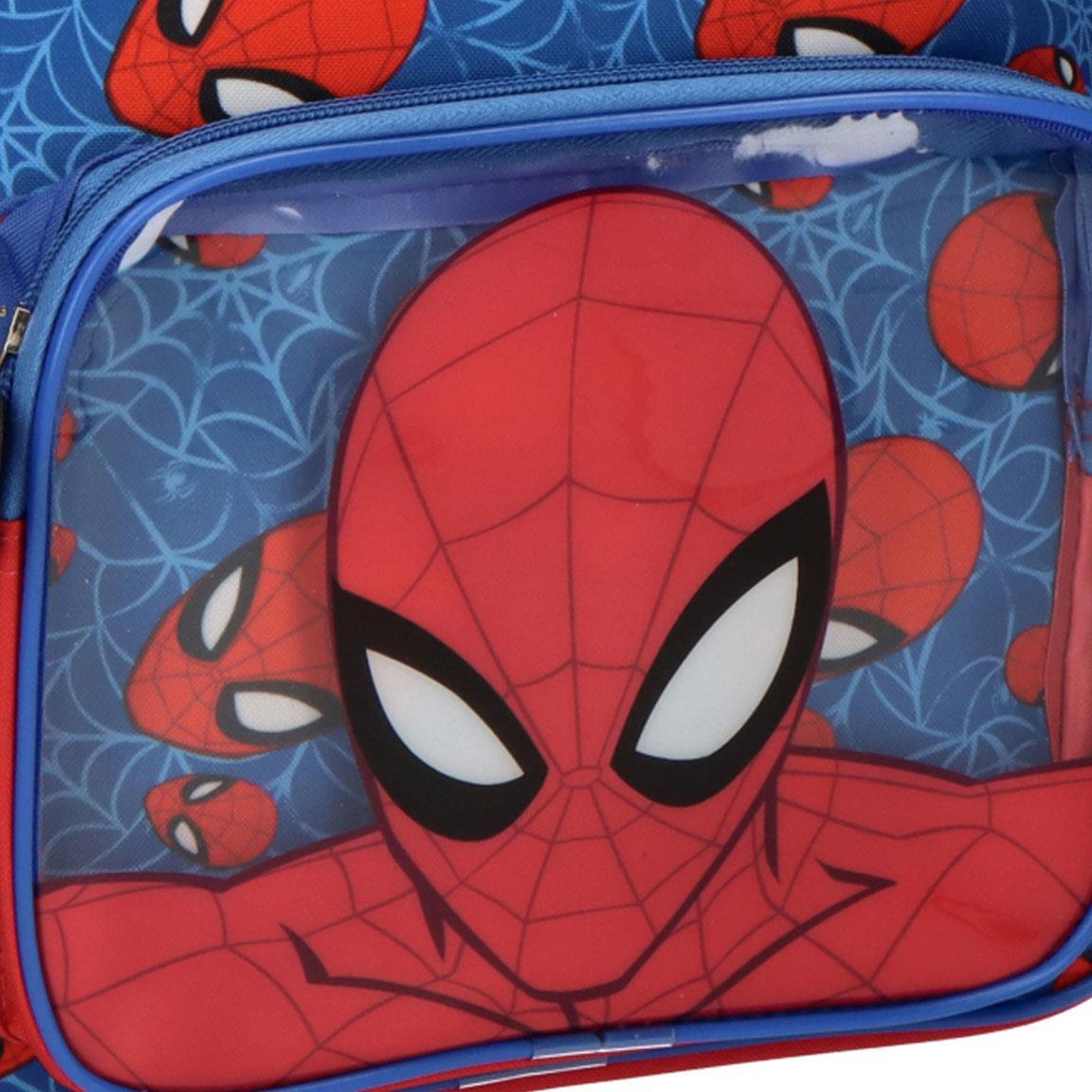 Zaino scolastico per bambini di Spiderman in poliestere con tasca frontale, blu 5/6