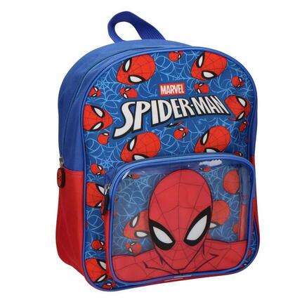 Sac à dos Spiderman adulte en cuir végan avec bretelles réglables, noir