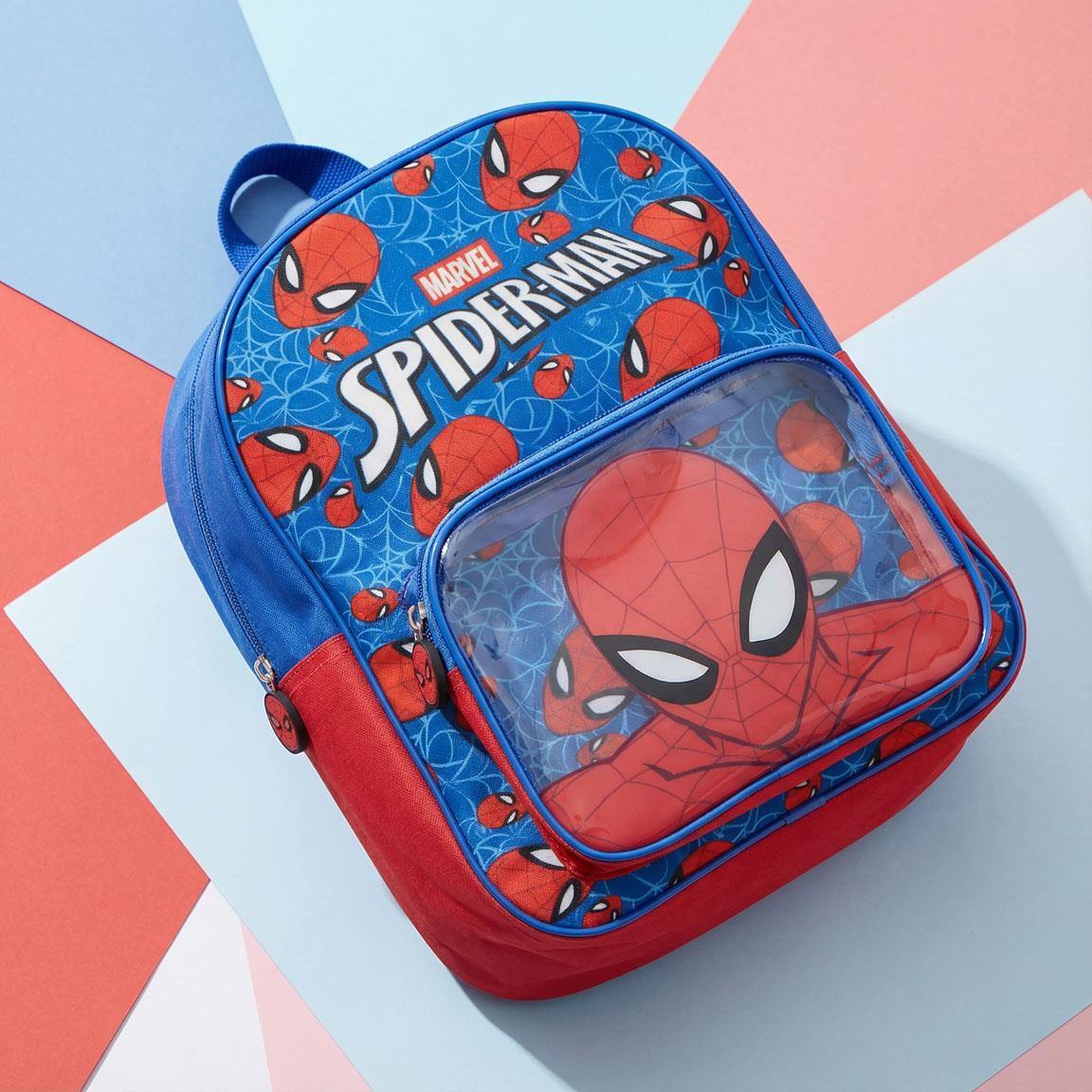 Zaino scolastico per bambini di Spiderman in poliestere con tasca frontale, blu 6/6