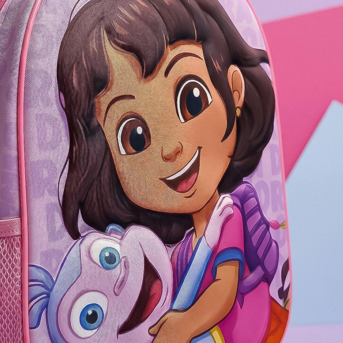 Sac à dos 3D Dora l'exploratrice pour enfants, en polyester résistant, violet 6/6