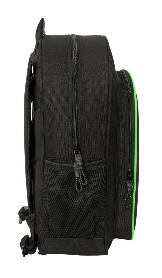 Real Betis Kinder-Schulrucksack, Trolley-kompatibel, mit Vordertasche, Schwarz 3/3