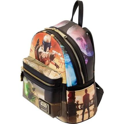 Sac à dos scolaire Star Wars pour enfants, adaptable à une valise à roulettes