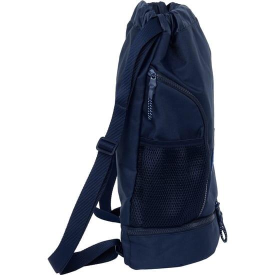 Mochila Kappa Adulta com Cordão, Porta-Garrafa e Bolsos Laterais - Azul 3/4