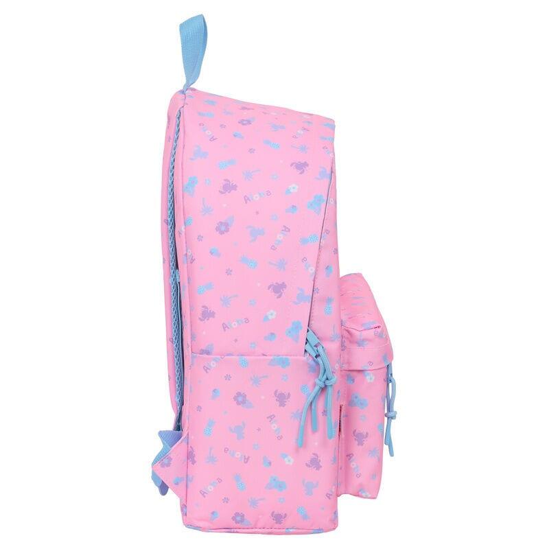 Mochila infantil Stitch Bright com bolso frontal e alças acolchoadas, rosa. 3/3