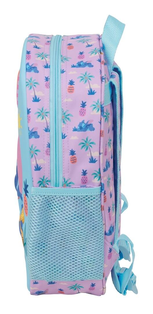 Mochila infantil Stitch 3D com porta-garrafa e alças acolchoadas - Azul 3/3