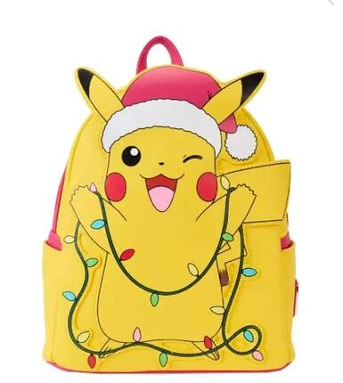 Mochila Infantil Pokémon Pikachu Holiday con Cremallera Amarilla y Rosa