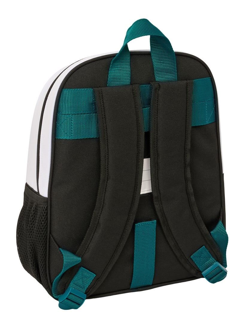 Mochila infantil do Real Madrid, adaptável a carrinhos de bagagem, com bolso 2/3