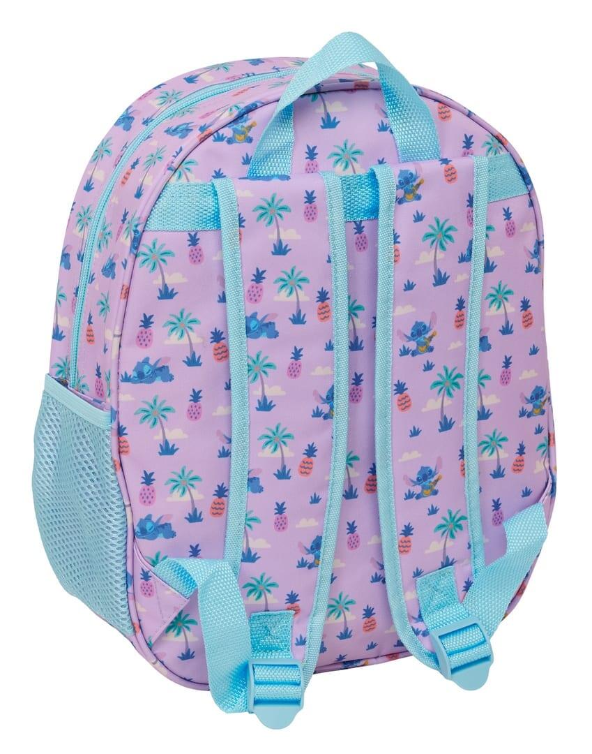 Mochila infantil Stitch 3D com porta-garrafa e alças acolchoadas - Azul 2/3