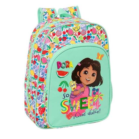 Sac à dos enfant Dora, adaptable à une valise à roulettes, avec poche avant