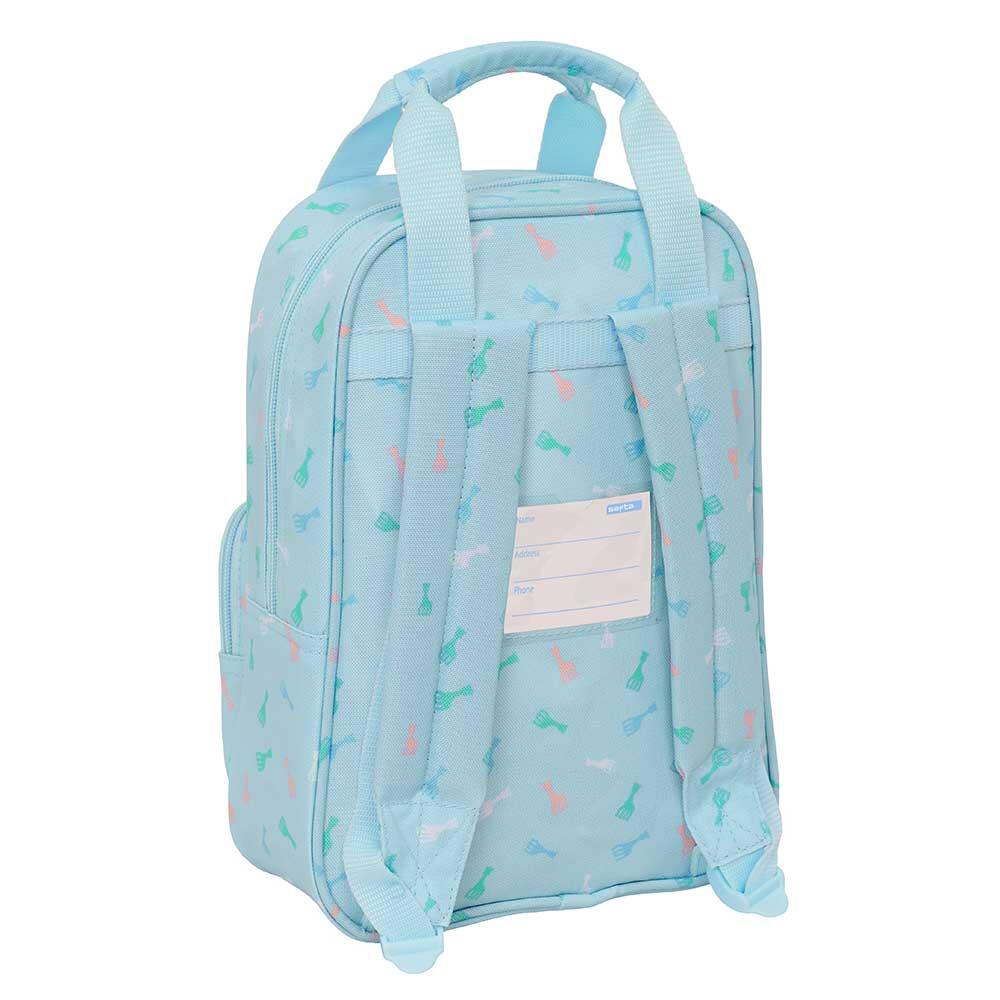 Mochila infantil Sophie the Giraffe com bolso frontal, resistente à água, azul 2/3