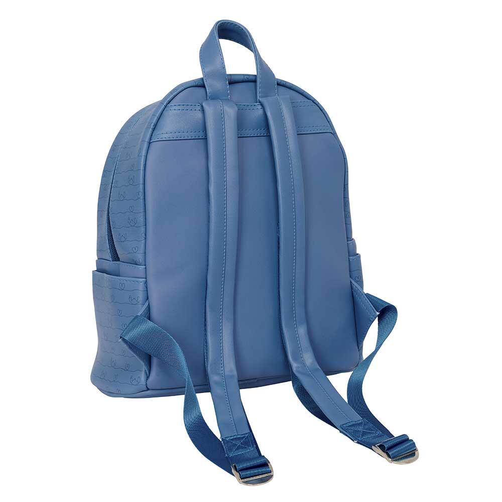Mochila infantil Stitch mini com bolso frontal e alças ajustáveis ​​- Azul 2/3