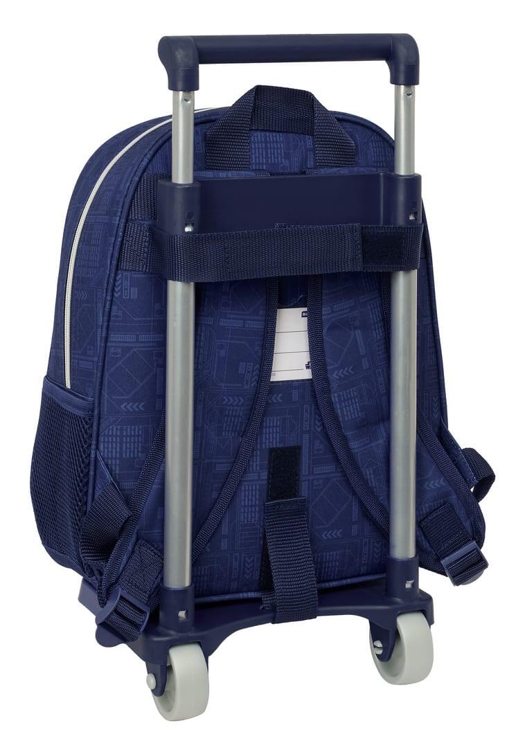 Mochila escolar infantil Star Wars com rodinhas e bolso frontal - Azul 2/3