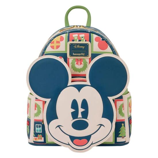 Sac à dos adulte Mickey Holiday avec poche avant, multicolore