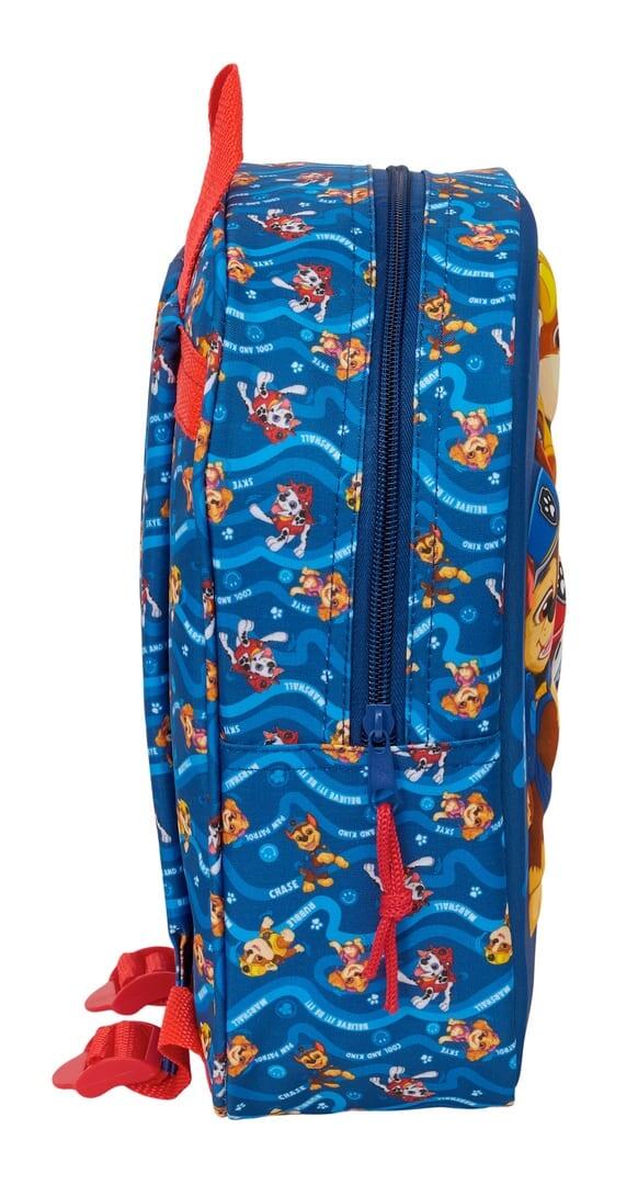 Sac à dos 3D Pat' Patrouille pour enfants avec fermeture éclair bleue et rouge 3/3