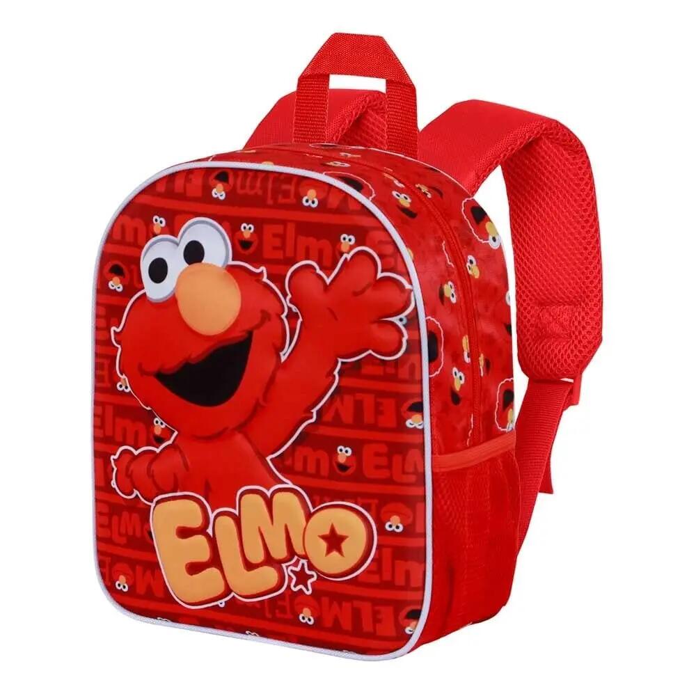 Mochila infantil 3D Elmo com bolso lateral em tela, 30 cm, vermelha 5/5
