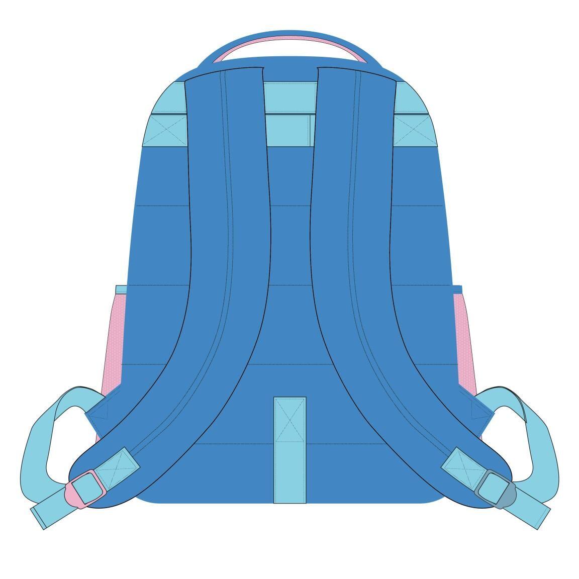 Sac à dos scolaire Stitch pour enfant, en polyester, 42 cm, avec poche avant 2/3
