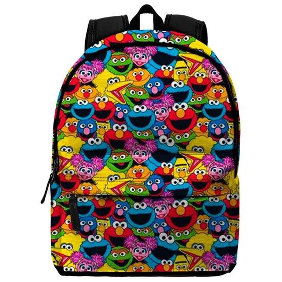 Elmo Kinder-Schulrucksack mit Vordertasche, 22 x 27 x 9 cm, Rot