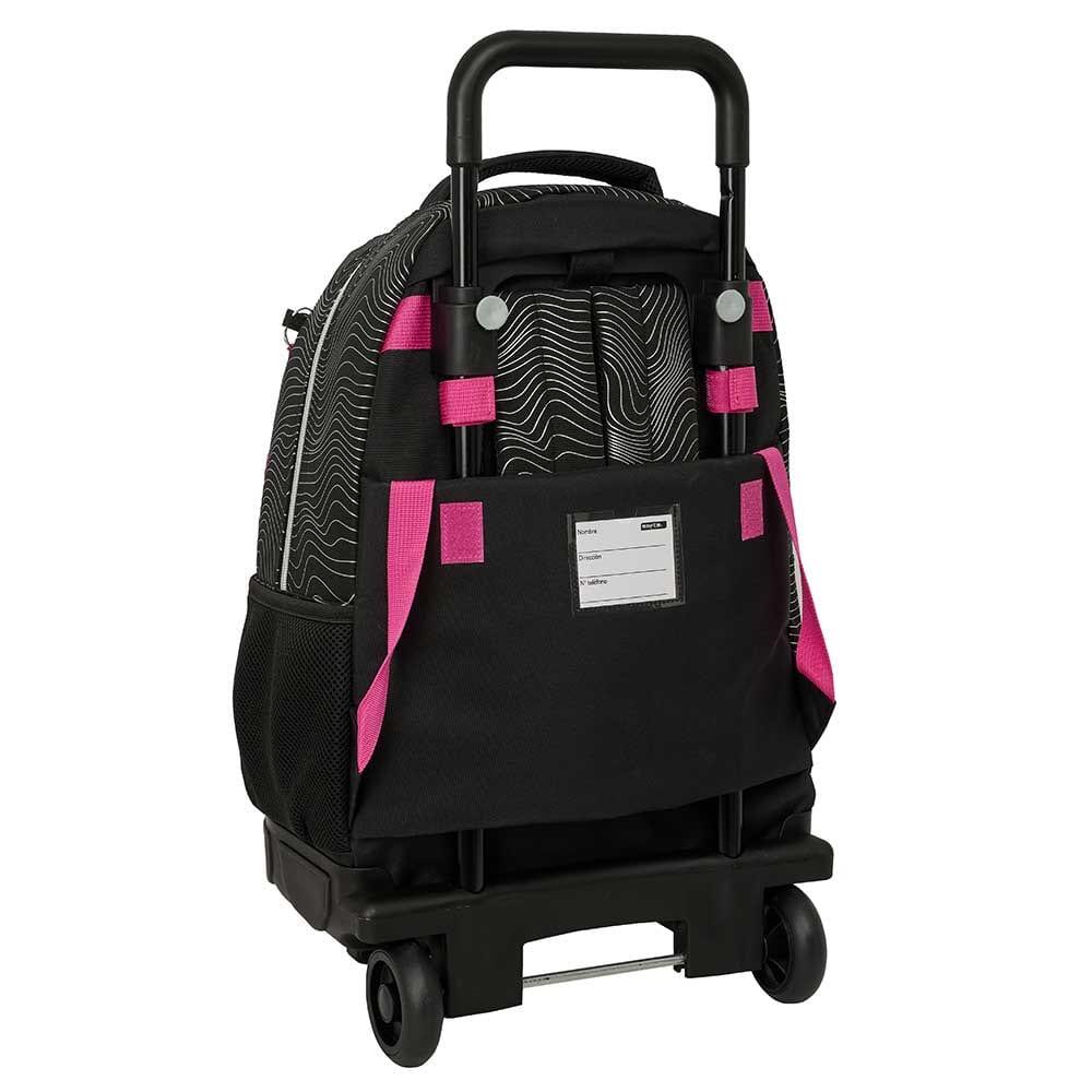 Mochila infantil K-Pop Demon Hunters com rodas e bolso frontal - Preta 2/3