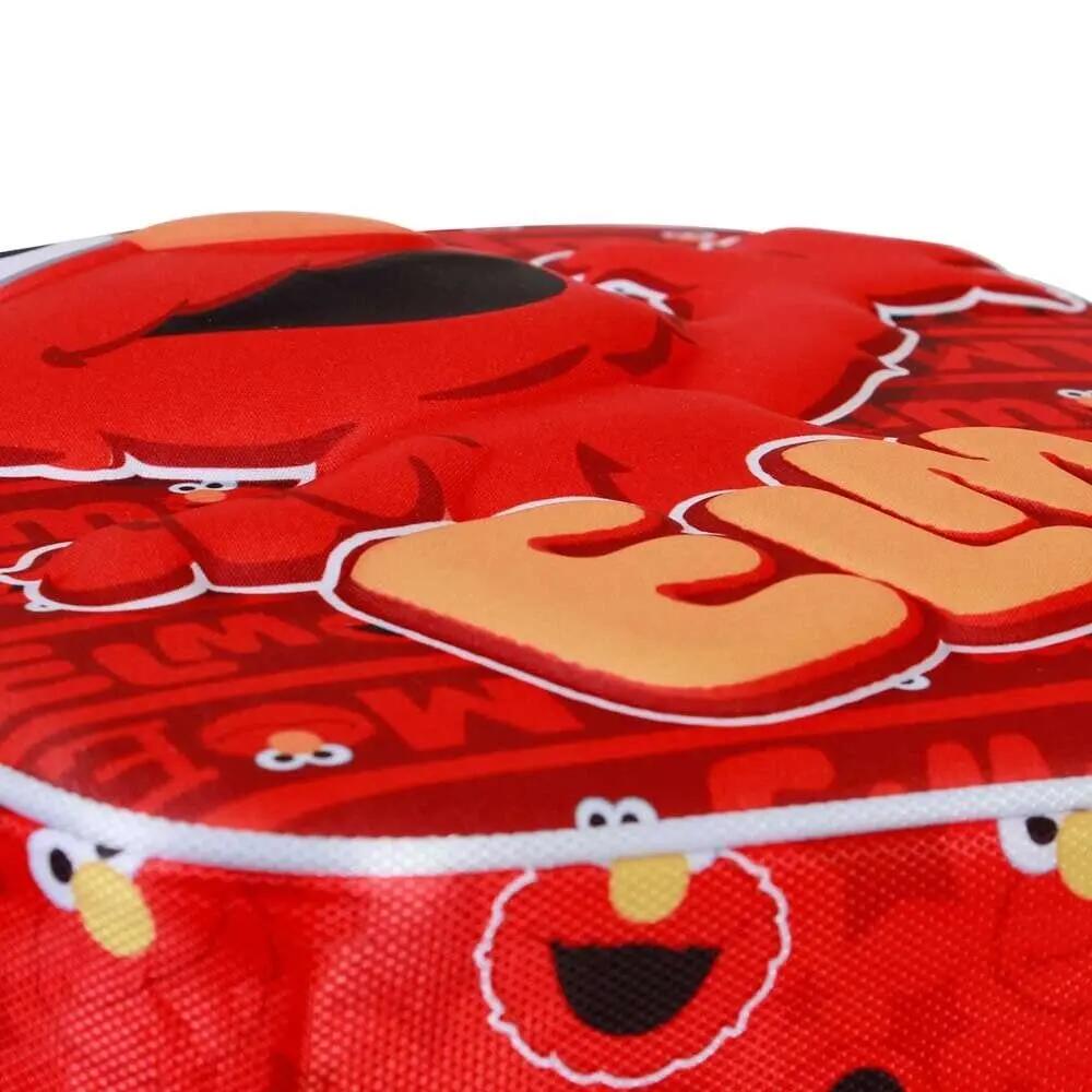 Mochila infantil 3D Elmo com bolso lateral em tela, 30 cm, vermelha 4/5