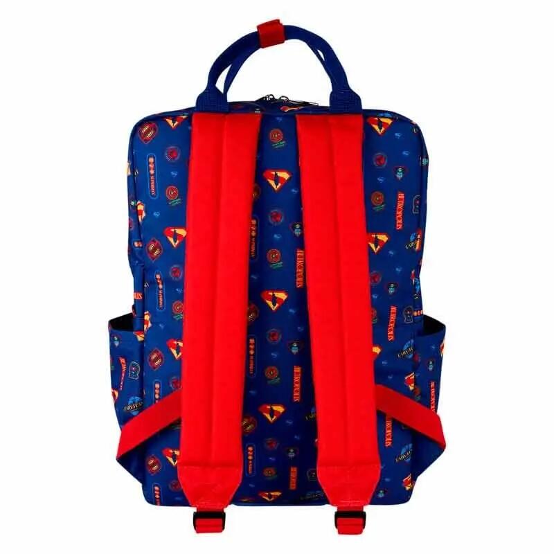 Sac à dos enfant Superman en nylon avec bretelles réglables, 43 cm, bleu et 4/7